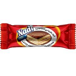 نادی کیک لایه ای اسفنجی کرم کاکائو 40 گرم